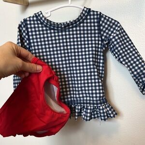 Ruffle Butts rash guard swim